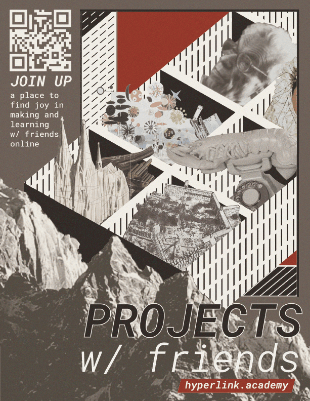 a poster featuring some famous projects born from friendly collaboration and bearing the words Projects With Friends